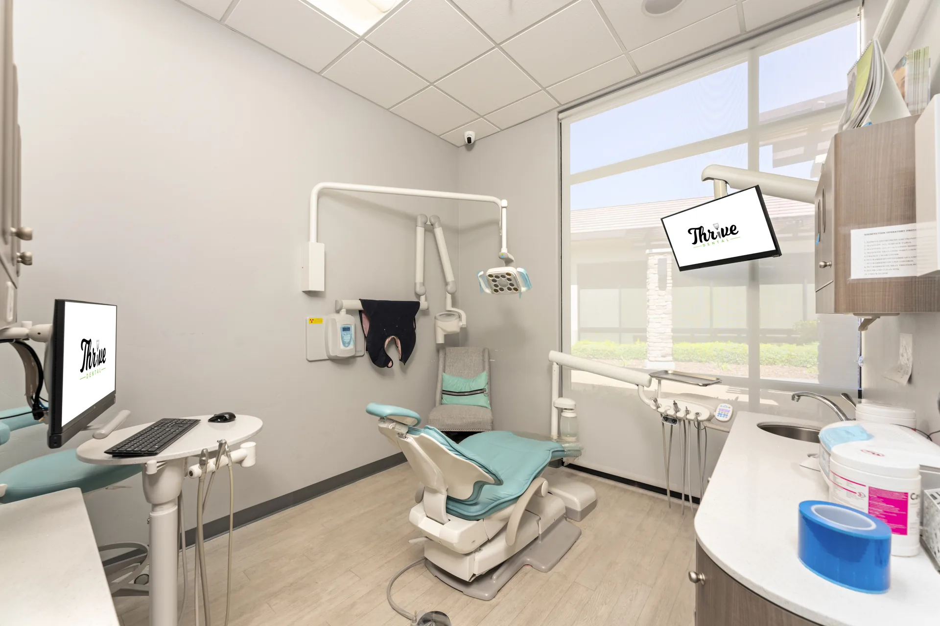 Bright treatment room with natural light at Thrive Dental Elk Grove