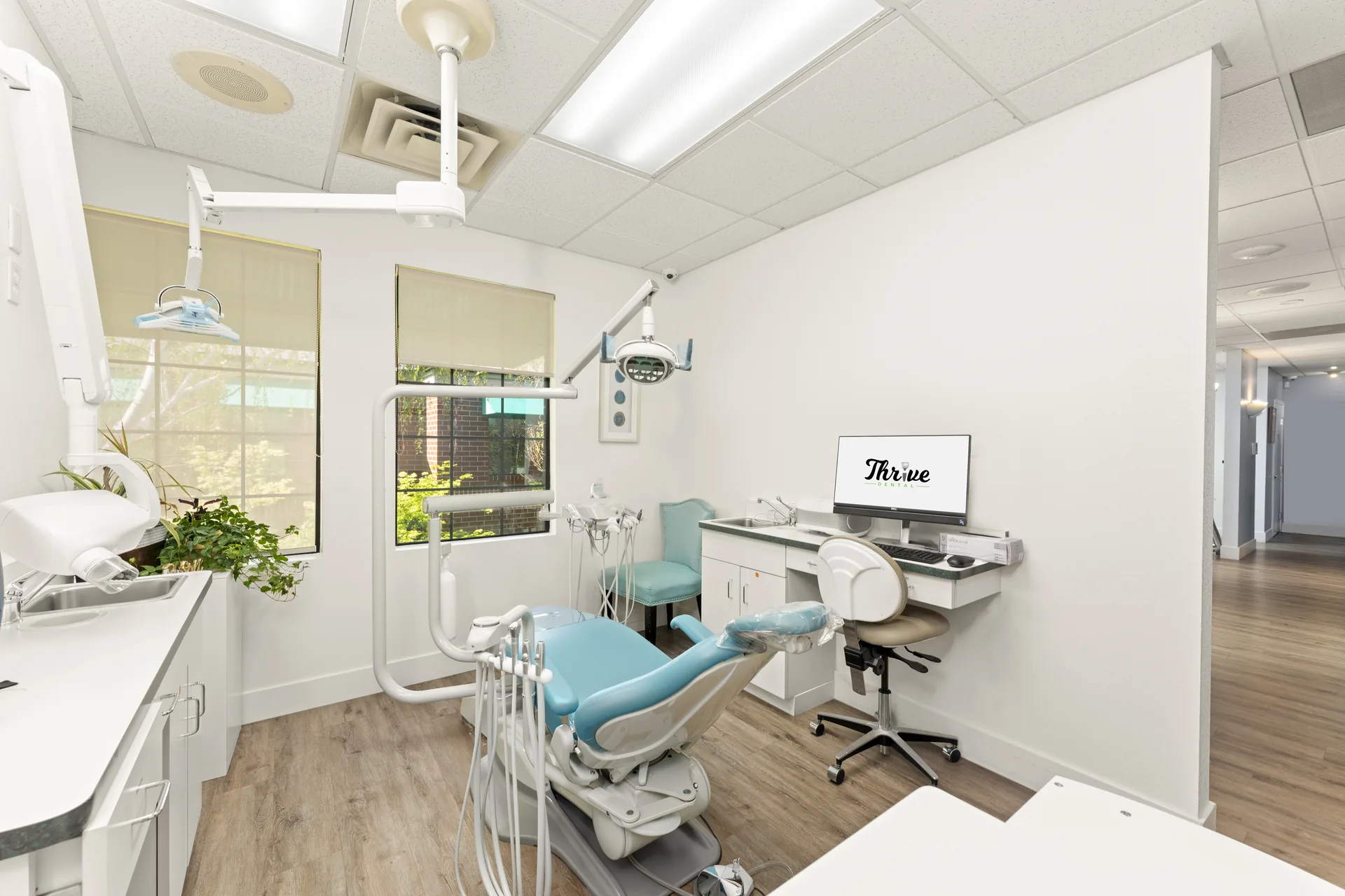 Well-equipped dental operatory at Thrive Dental Stockton